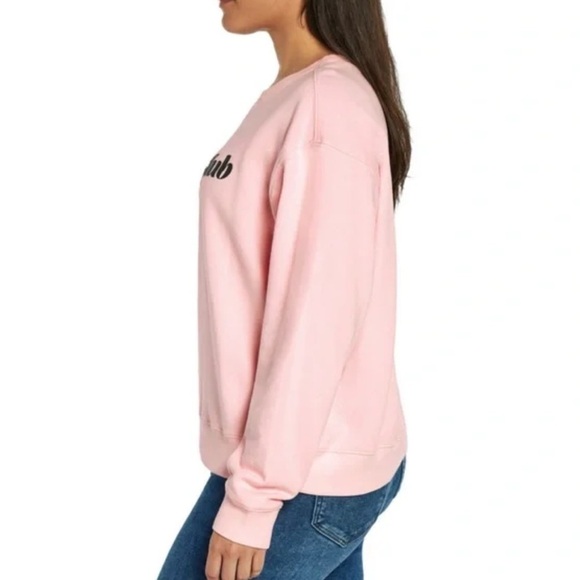 Wildfox “Brunch Club” Pink Oversized Crew Graphic Bubble Print Sweatshirt - Picture 4 of 8